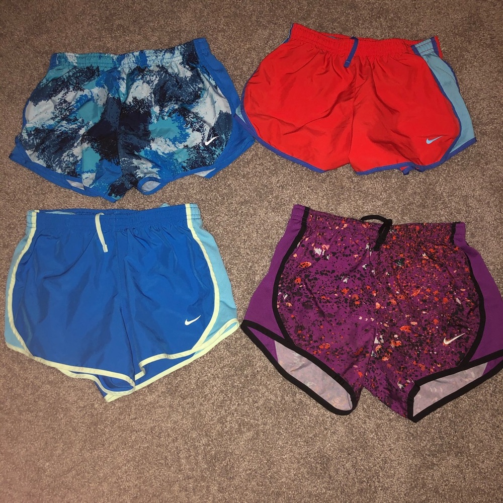 4 Pairs Girls Nike Dri-Fit Tempo Running Shorts